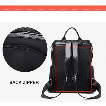 Stevvex anti-theft backpack in black waterproof fabric, large-capacity laptop backpack on Tampa Home & Garden Store