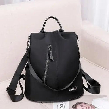 Amaznig anti-theft backpack Stevvex black waterproof fabric with front zipper on Tampa Home & Garden Store