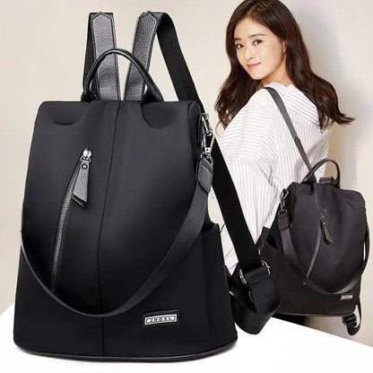 Stevvex anti-theft laptop backpack in waterproof black fabric, large capacity on Tampa Home & Garden Store