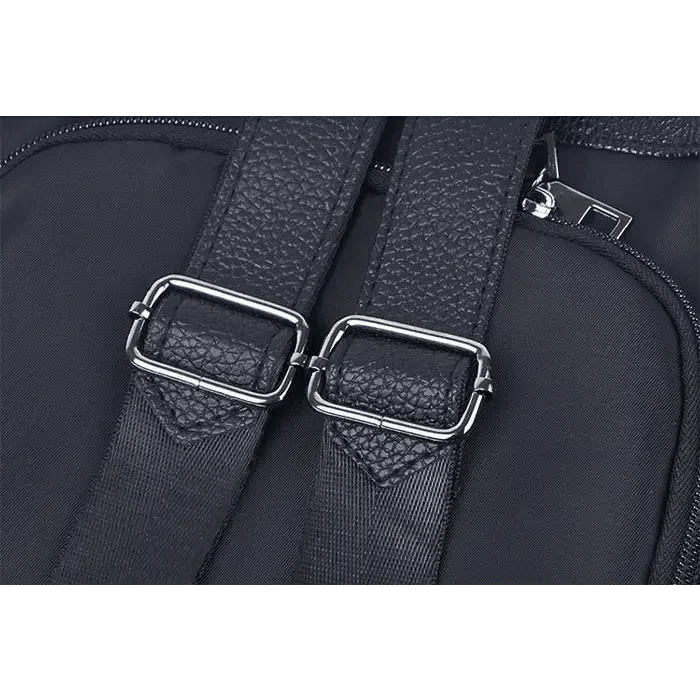 Stevvex anti theft laptop backpack strap in black waterproof fabric with metal buckles on Tampa Home & Garden Store