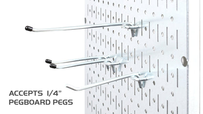 Metal Pegboard Tool Storage Wall Pack of Two