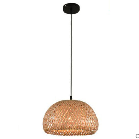 American Garden Bamboo Woven Chandelier Restaurant Southeast Asia Lamps - Tampa Home & Garden Store