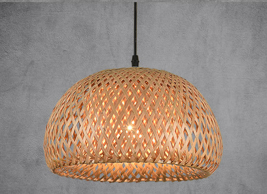 American Garden Bamboo Woven Chandelier Restaurant Southeast Asia Lamps - Tampa Home & Garden Store