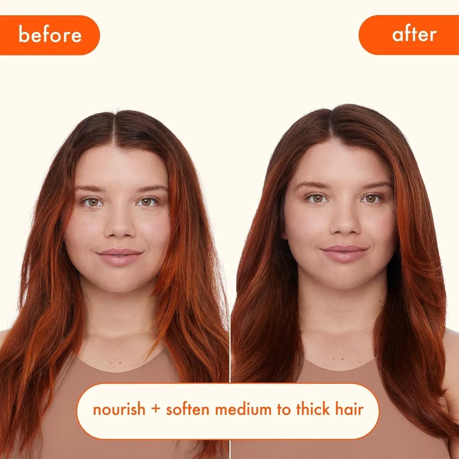 Amika Normcore Hydrating Conditioner before/after: nourished, softened hair on side-by-side results on Tampa Home & Garden Store