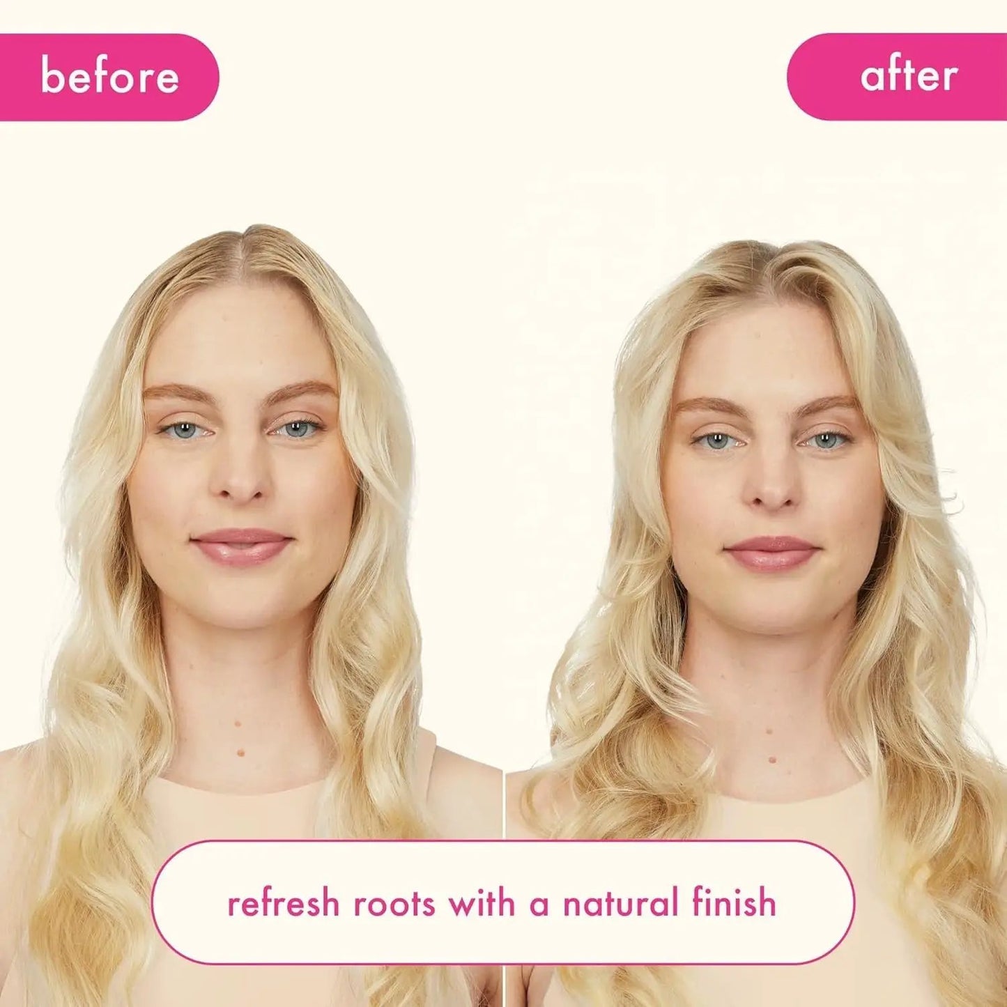 Amika Perk Up Plus Extended Clean Dry Shampoo Nava Beauty two before/after roots on Tampa Home & Garden Store