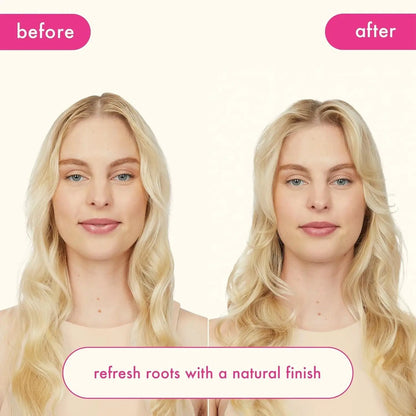 Amika Perk Up Plus Extended Clean Dry Shampoo Nava Beauty two before/after roots on Tampa Home & Garden Store