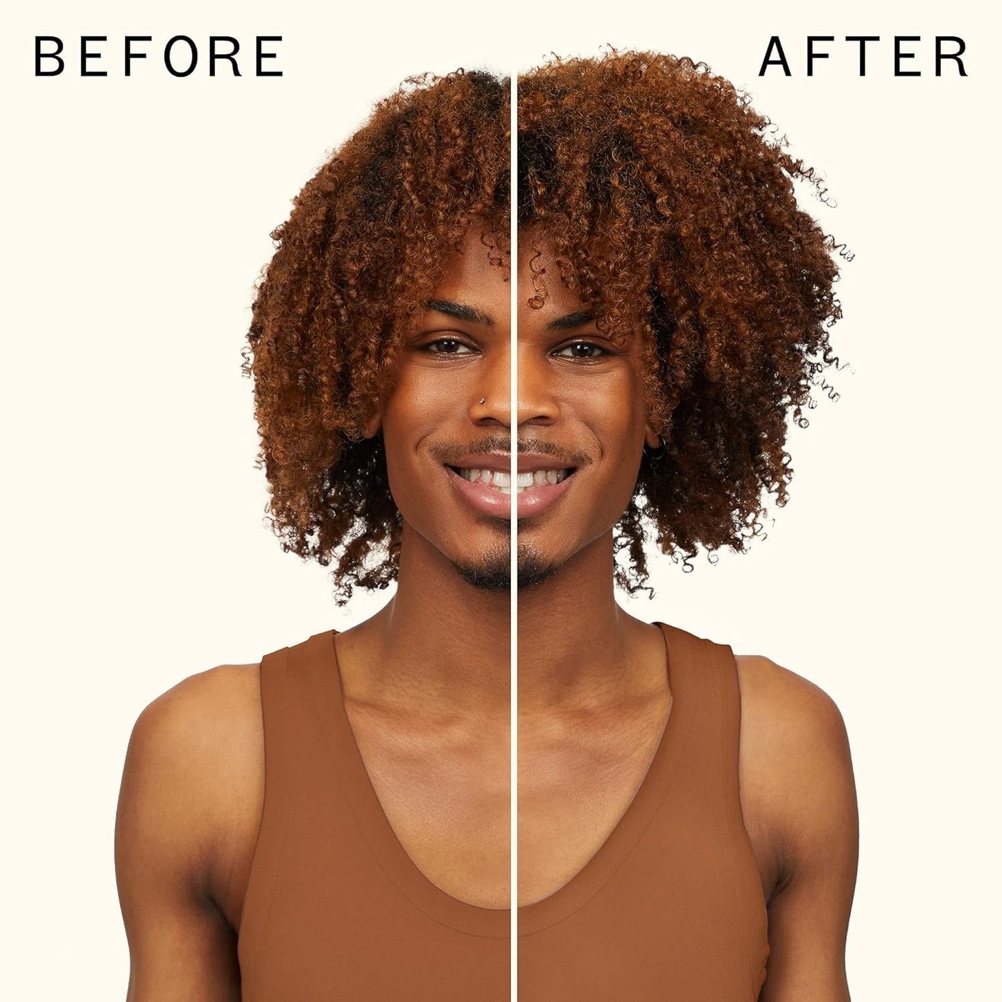 Amika Power Hour Curl Refreshing Spray 6.7 oz for curly hair before/after split hairstyle on Tampa Home & Garden Store