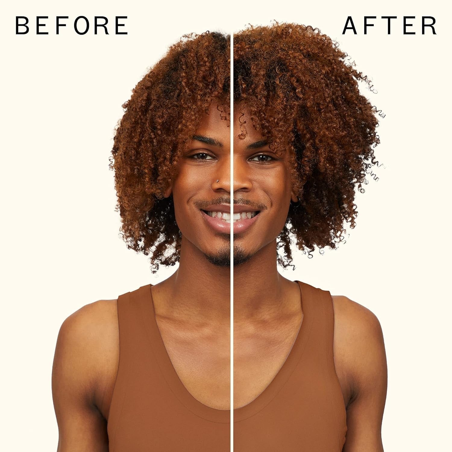 Amika Power Hour Curl Refreshing Spray 6.7 oz for curly hair before/after split hairstyle on Tampa Home & Garden Store