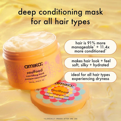 Amika Soulfood Nourishing Mask jar orange with cream top, two jars visible on Tampa Home & Garden Store