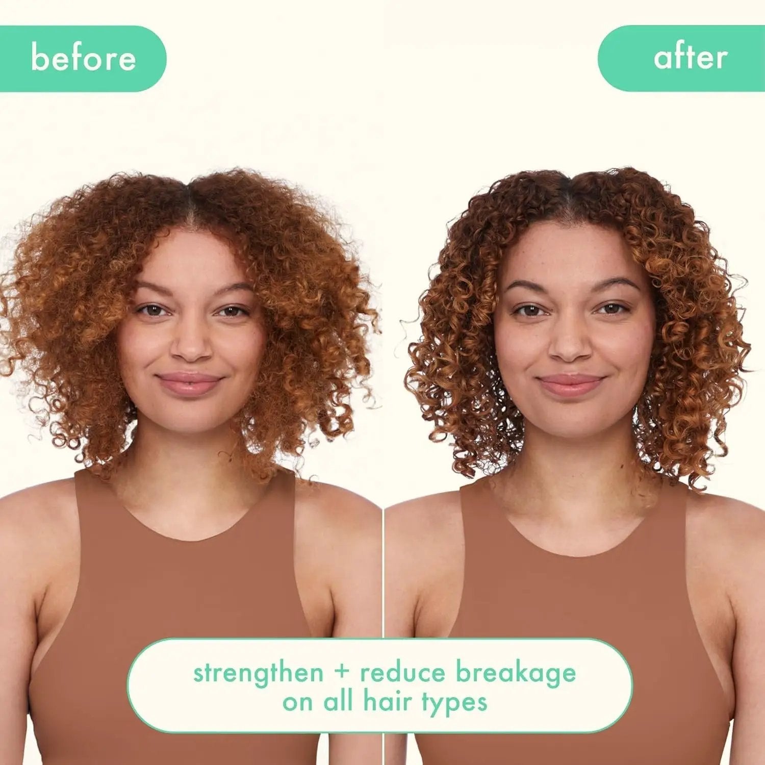 Amika The Kure Strength Repair Conditioner, Nava Beauty hair care conditioner, before/after curls on Tampa Home & Garden Store