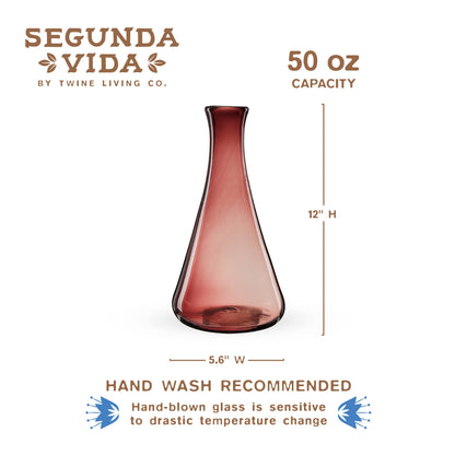 Recycled Glass Rosado Wine Decanter For Tables