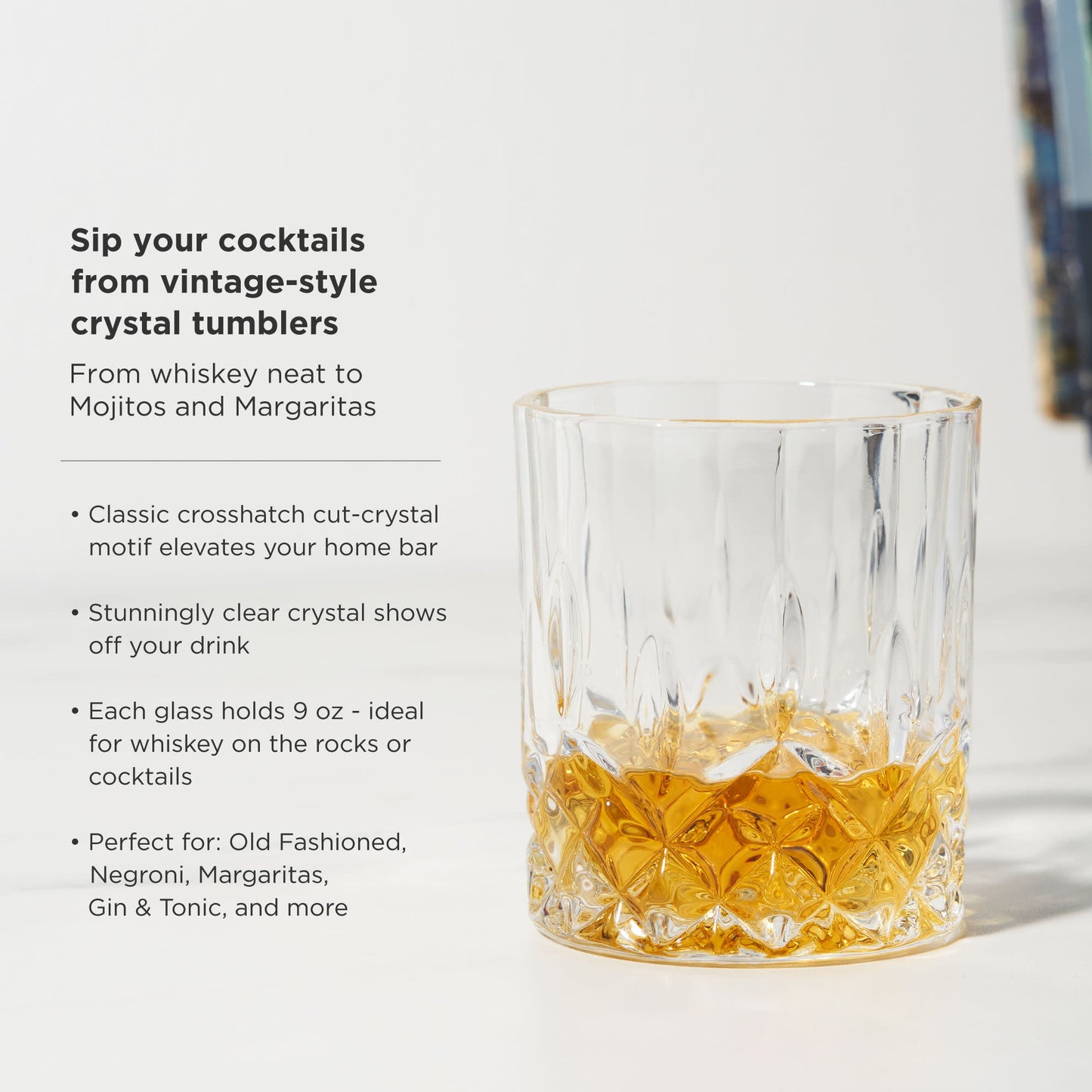 Crystal Whiskey Glasses and Ice Sphere Set