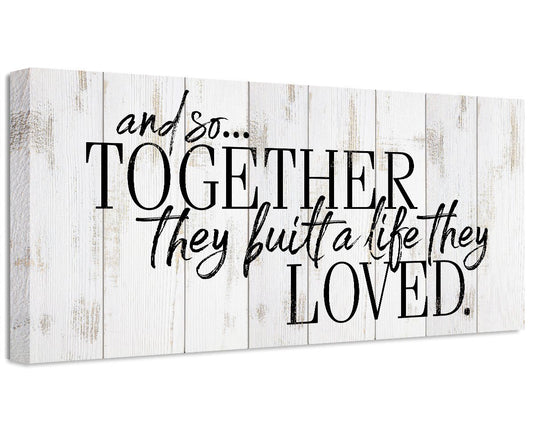 And So Together They Built - Canvas - Tampa Home & Garden Store