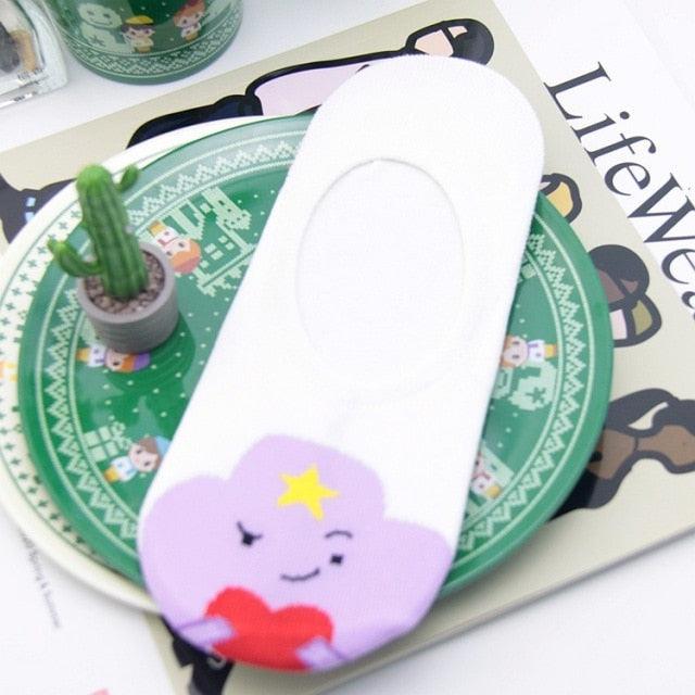 Adventure Time crew socks white cotton with Lumpy Space Princess design Stevvex ST12357AYD on Tampa Home & Garden Store