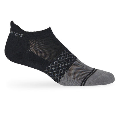 Ankle socks DeadSoxy black with gray diamond argyle knit pattern on Tampa Home & Garden Store