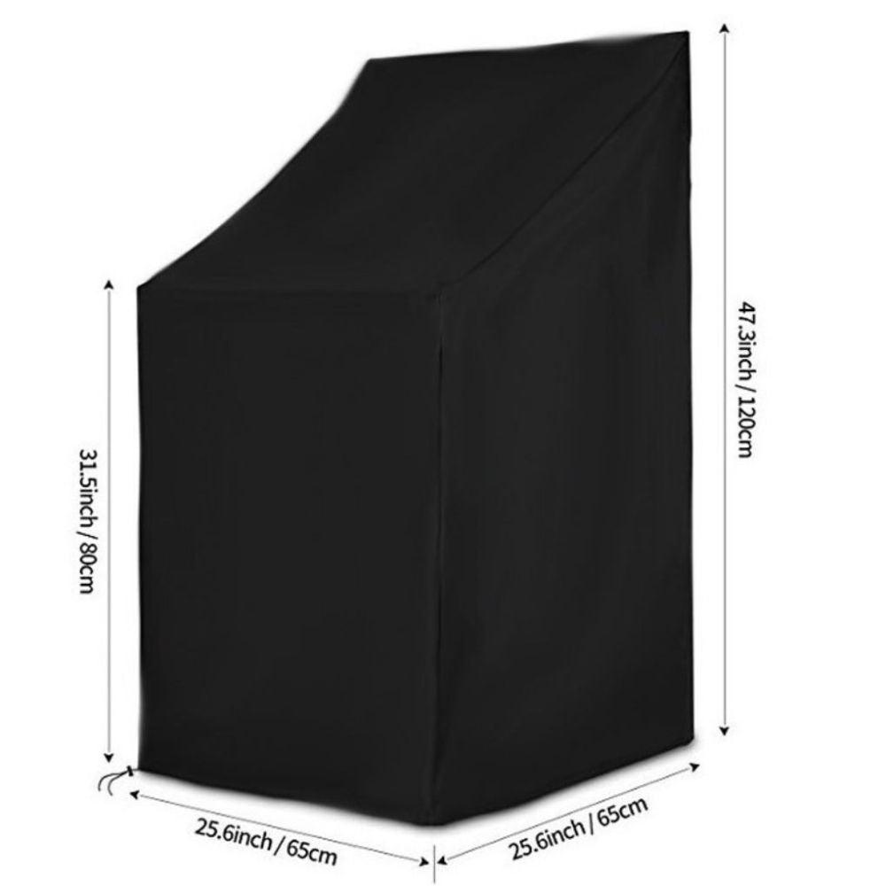 Chair dust cover Stevvex ST50DE7284CRA, black waterproof tear-proof on Tampa Home & Garden Store