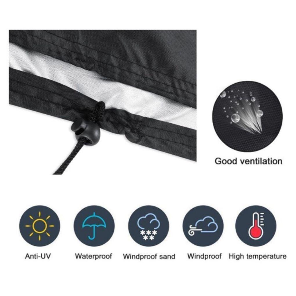 Stevvex ST50DE7284CRA black chair cover anti-UV waterproof windproof tear-proof ventilation on Tampa Home & Garden Store
