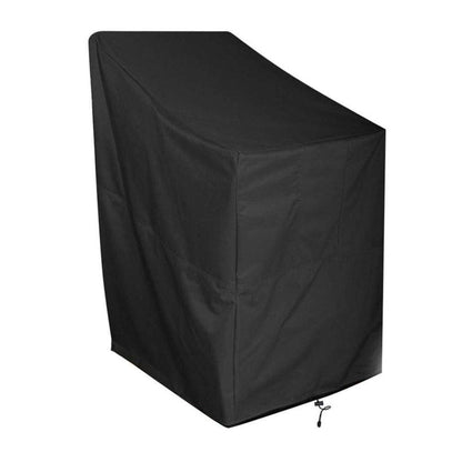 Stevvex black outdoor chair dust cover, ST50DE7284CRA waterproof windproof anti-UV on Tampa Home & Garden Store