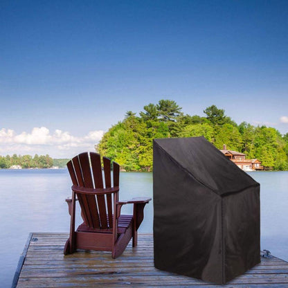 Stevvex outdoor chair dust cover, black waterproof anti-UV windproof dustproof for garden on Tampa Home & Garden Store