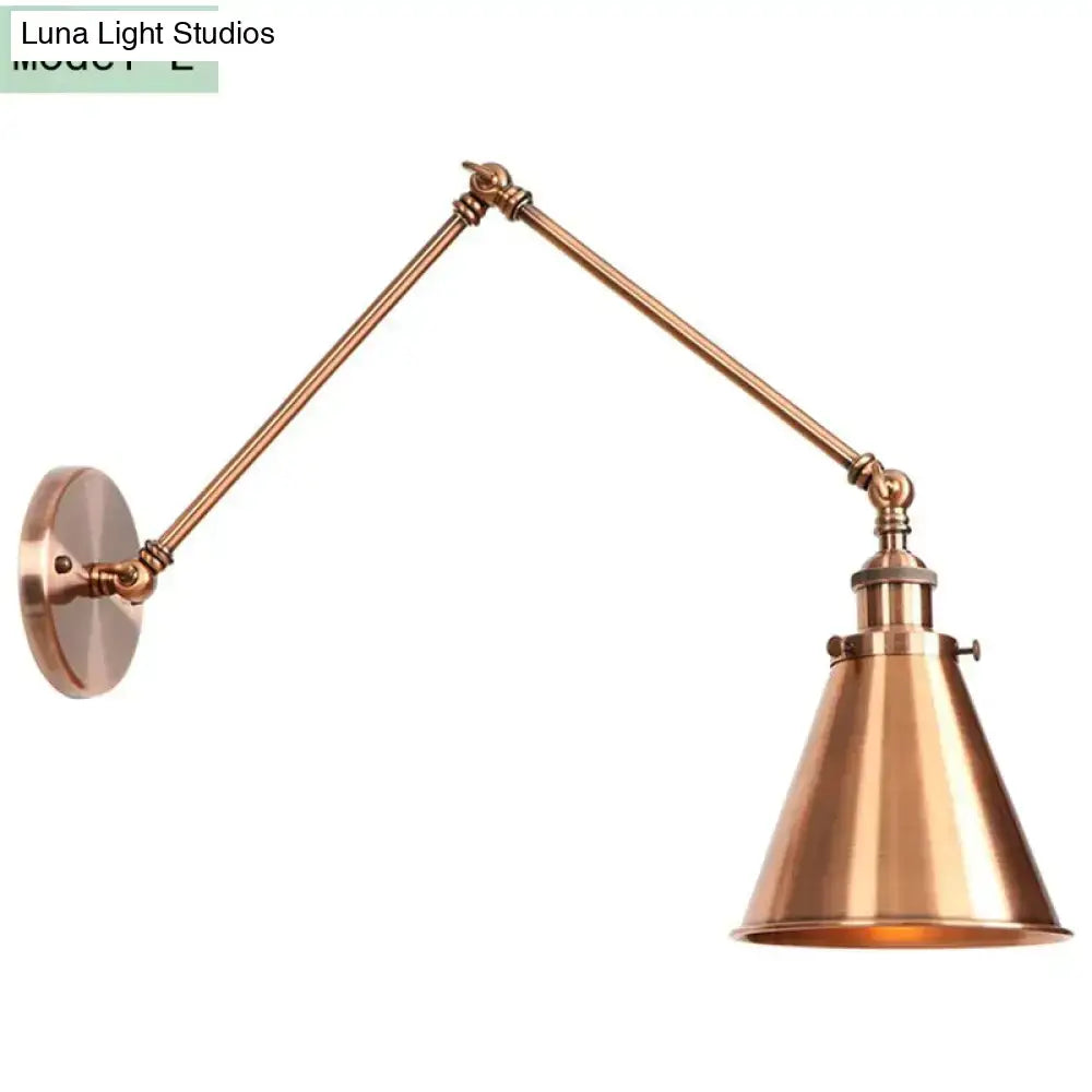 Black Adjustable Wall Lamp by Decorbites, copper finish with adjustable swing arm on Tampa Home & Garden Store