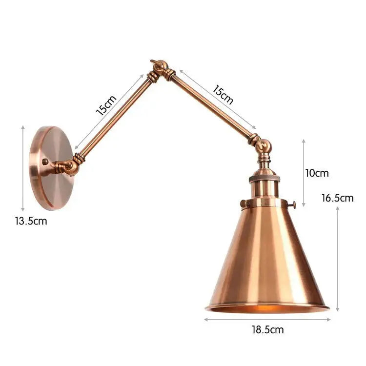 Black adjustable wall lamp by Decorbites, copper-toned metal, wall-mounted lighting on Tampa Home & Garden Store