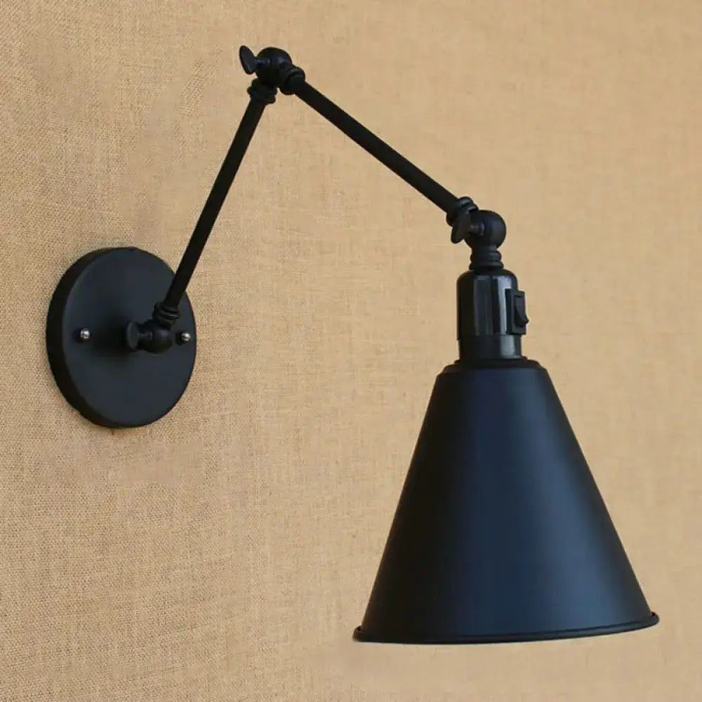 Iron Art Deco Wall Sconce black metal with adjustable arm Decorbites on Tampa Home & Garden Store