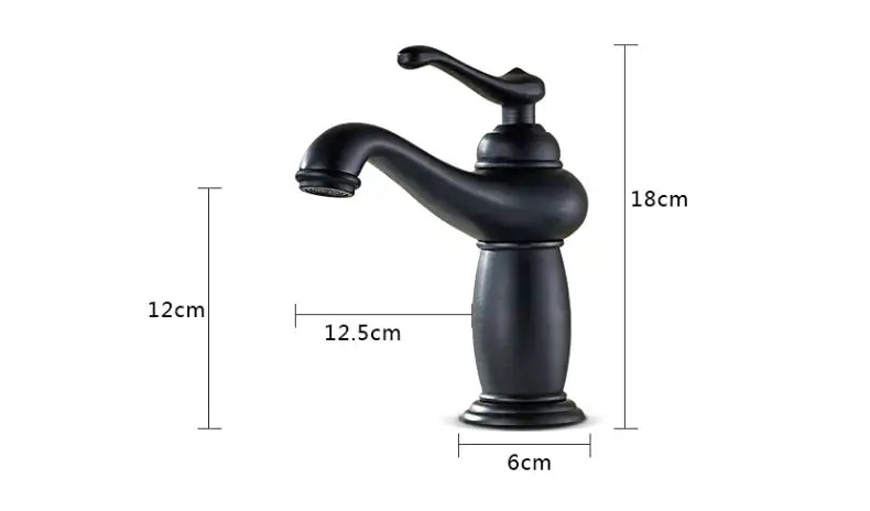 Bronze ceramic-handle bathroom faucet with single lever by Decorbites for bathroom sinks on Tampa Home & Garden Store