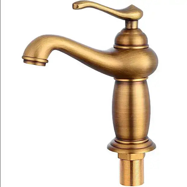 Bronze Ceramic Handle Faucet for bathroom sink by Decorbites, single-handle with curved spout on Tampa Home & Garden Store
