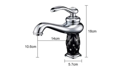 Decorbites Bronze Ceramic Handle Faucet body with black ceramic handle bathroom sink on Tampa Home & Garden Store