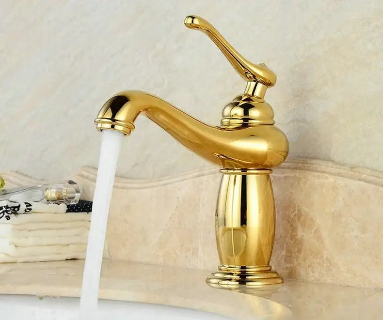 Bronze ceramic handle bathroom faucet Decorbites gold finish for bathroom sinks on Tampa Home & Garden Store