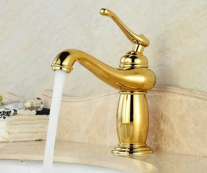 Bronze ceramic handle bathroom faucet Decorbites gold finish for bathroom sinks on Tampa Home & Garden Store