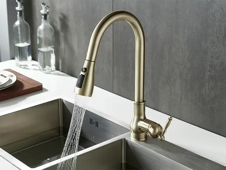 The Antique Bronze Pull-Down Kitchen Faucet