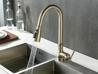 The Antique Bronze Pull-Down Kitchen Faucet