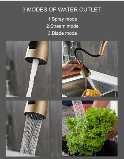 The Antique Bronze Pull-Down Kitchen Faucet