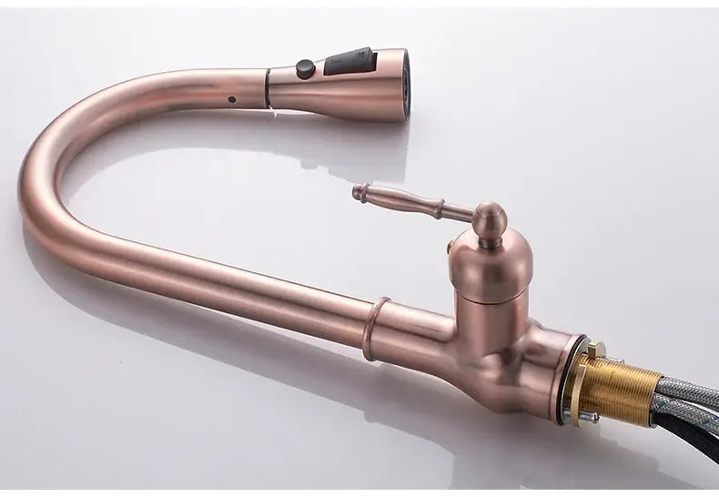 The Antique Bronze Pull-Down Kitchen Faucet
