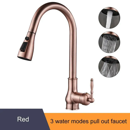 The Antique Bronze Pull-Down Kitchen Faucet