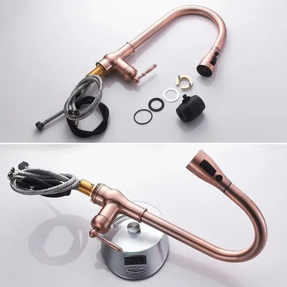 The Antique Bronze Pull-Down Kitchen Faucet