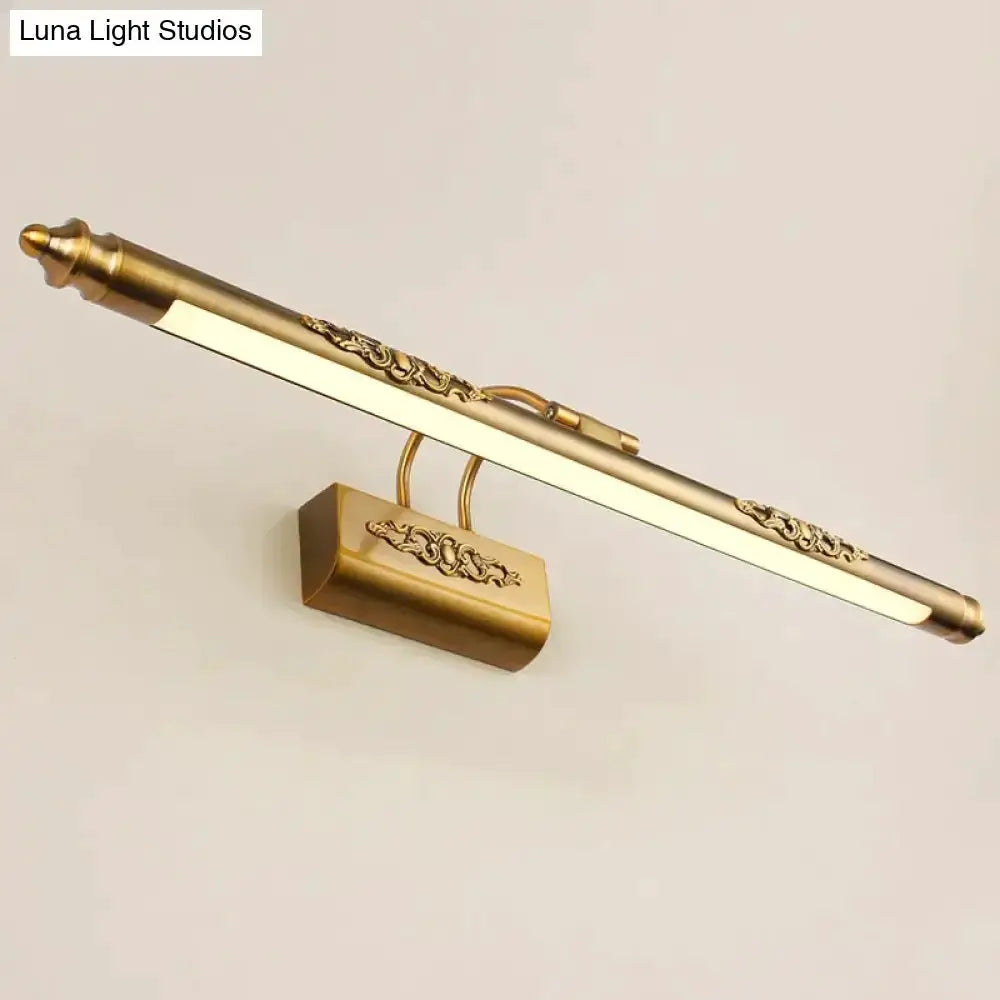 Antique Bronze Ornate Led Mirror Lamp Bathroom
