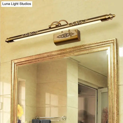 Antique Bronze Ornate Led Mirror Lamp Bathroom