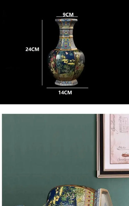 24cm Antique Ceramic Vase for Home Decor