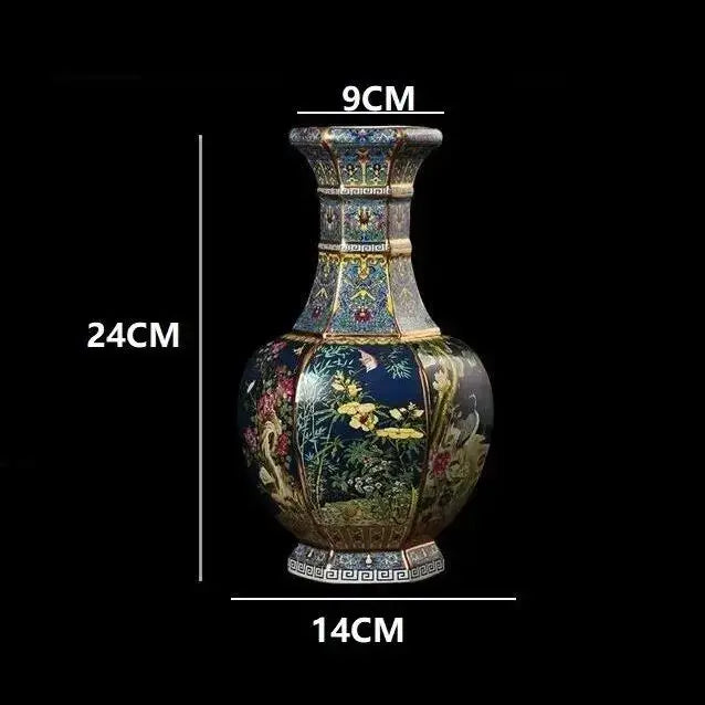 24cm Antique Ceramic Vase for Home Decor