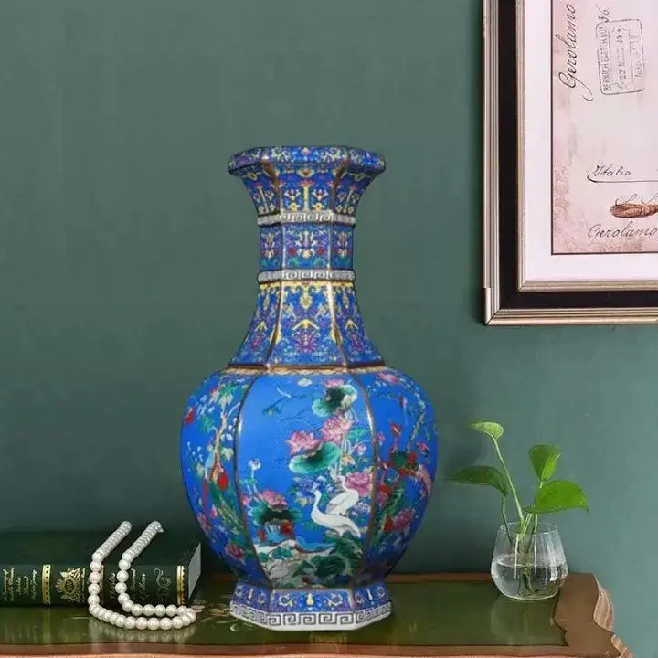 24cm Antique Ceramic Vase for Home Decor