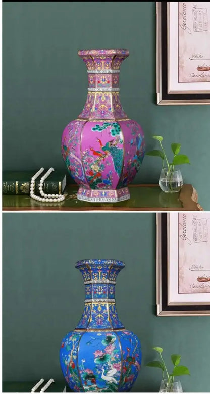 24cm Antique Ceramic Vase for Home Decor