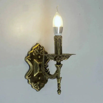 Gold retro wall sconce by Decorbites, ornate brass candle-style lighting home & garden on Tampa Home & Garden Store