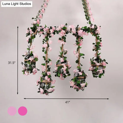 Pink Blossom Ceiling Light Decorbites; floral hanging canopy with pink blossoms on Tampa Home & Garden Store
