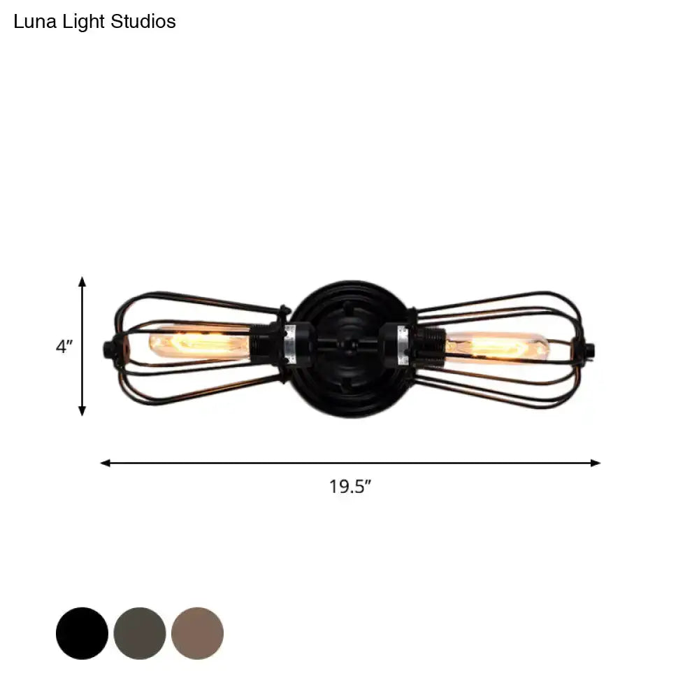 Antique Style Black and Bronze Sconce Light