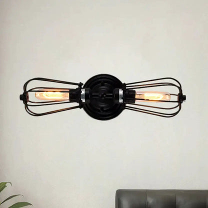 Antique Style Black and Bronze Sconce Light