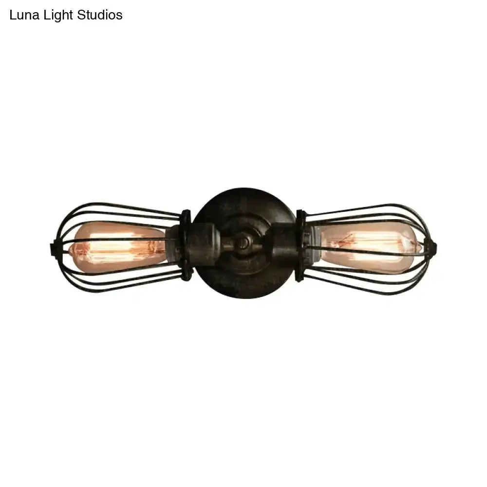 Antique Style Black and Bronze Sconce Light