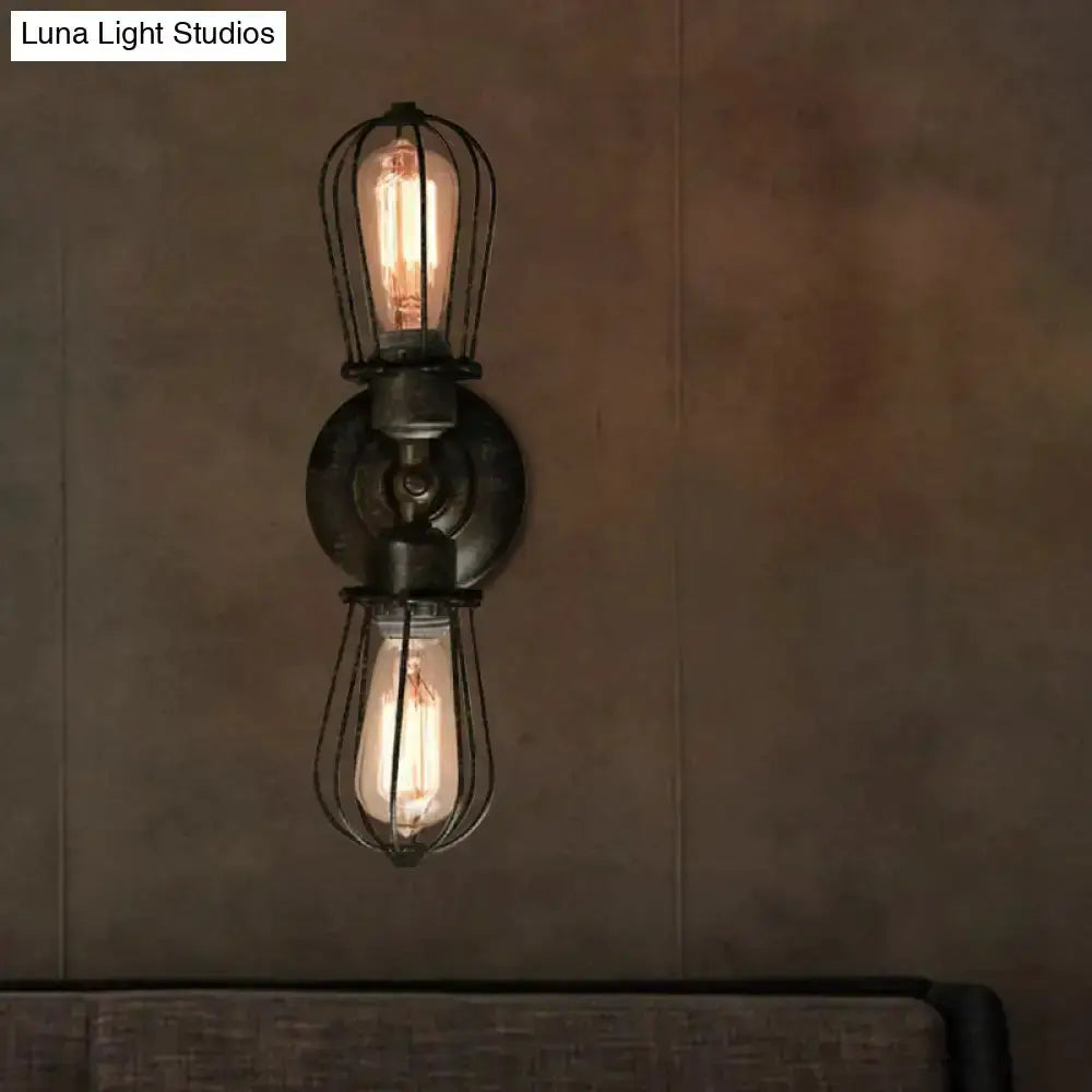 Antique Style Black and Bronze Sconce Light