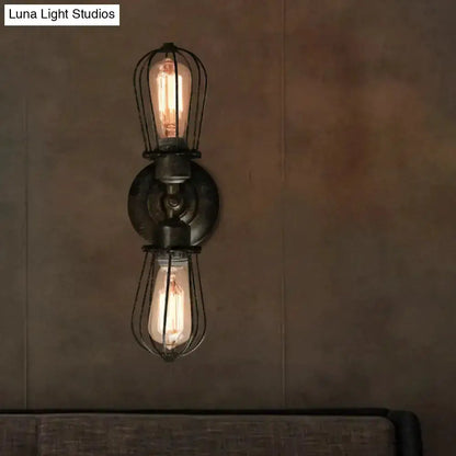 Antique Style Black and Bronze Sconce Light